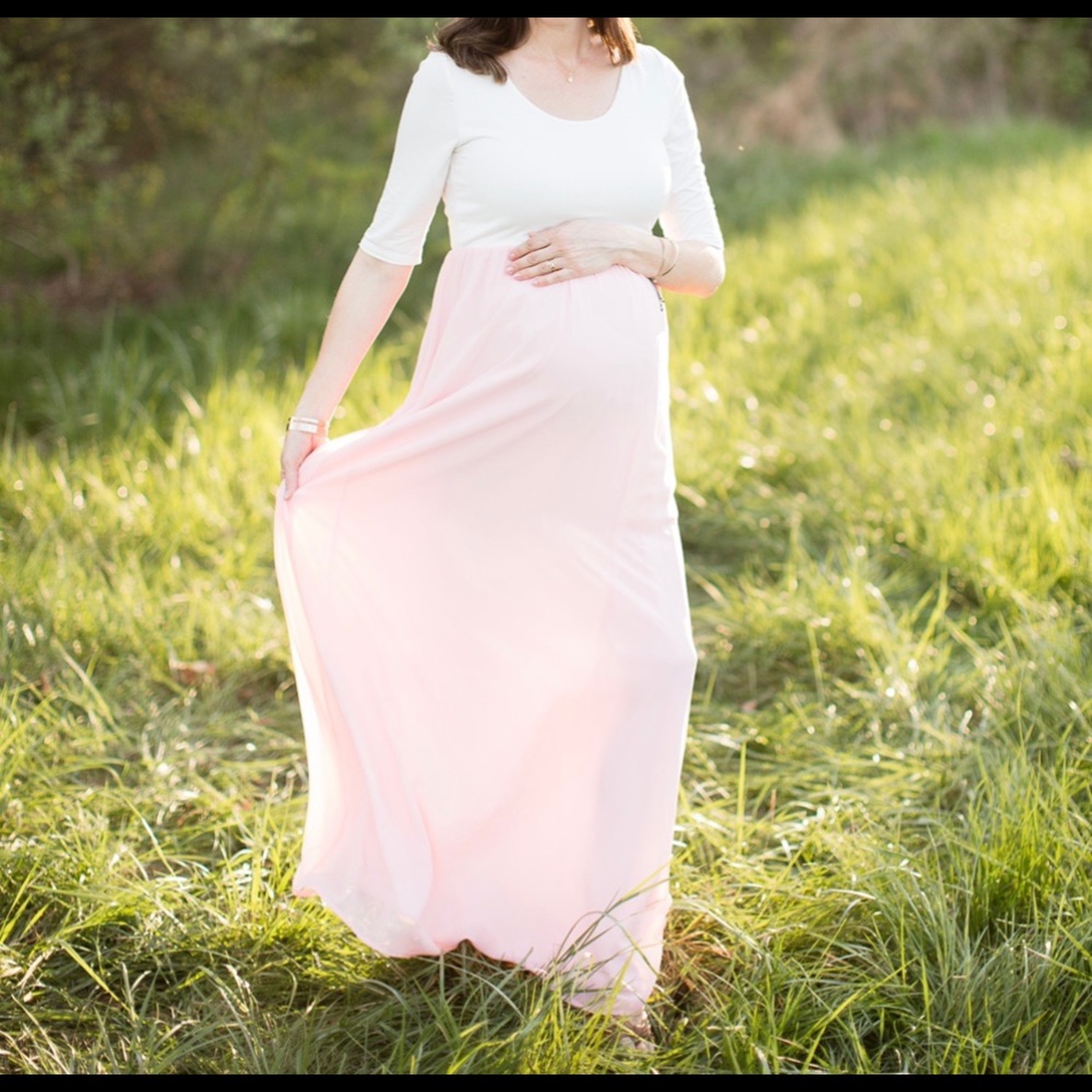 Pink Blush Maternity maxi dress